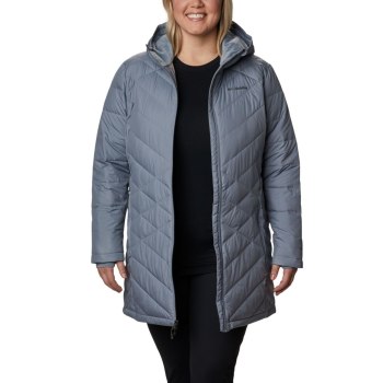 Dámské Bundy Columbia Heavenly Long Hooded Plus Size Šedé RVJTQF380